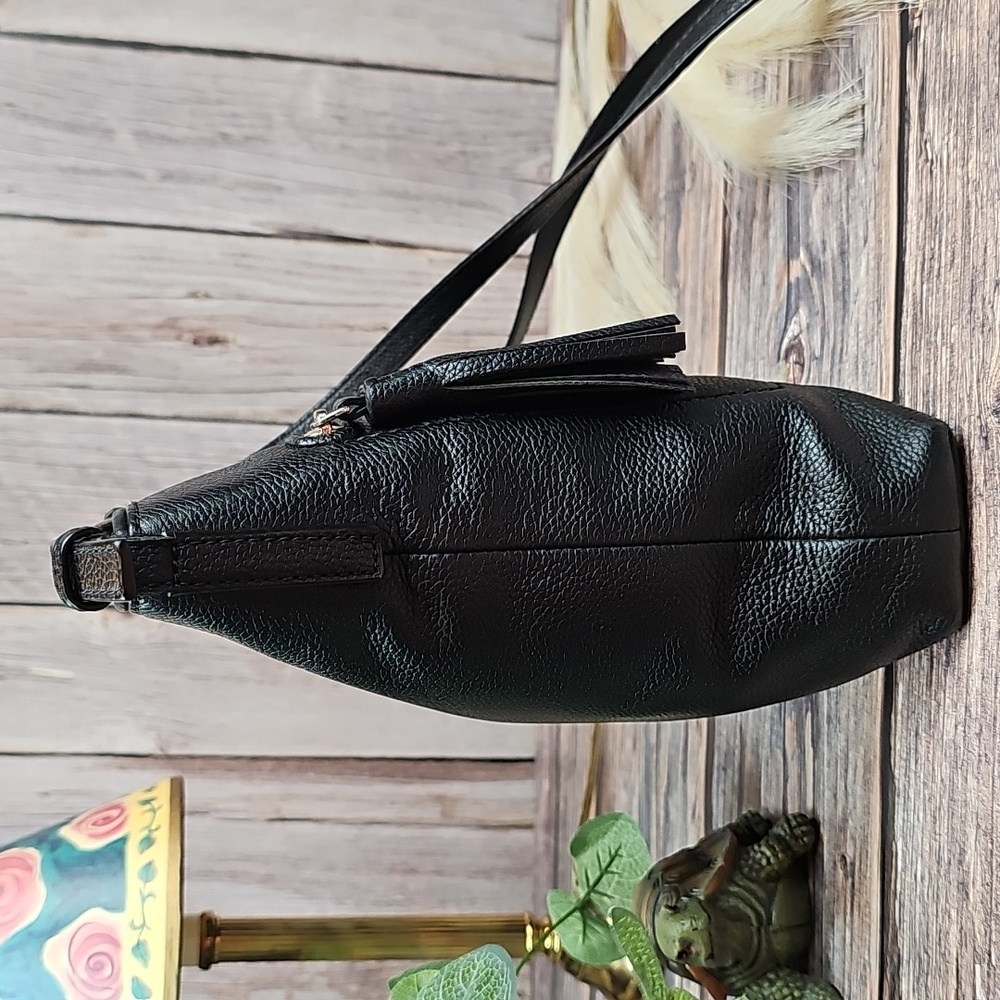 KATE SPADE CHESTER STREET DESSI BLACK PEBBLED LEATHER ADJUSTABLE CROSSBODY BAG - Picture 3 of 16
